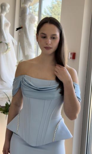 Evening dresses 2026 - n.3176 (baby blue, ivory, bordo, black)
