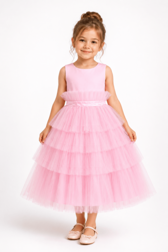 Kids Dresses - Pink 1-5