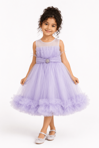 Kids Dresses - Lavender 1-5